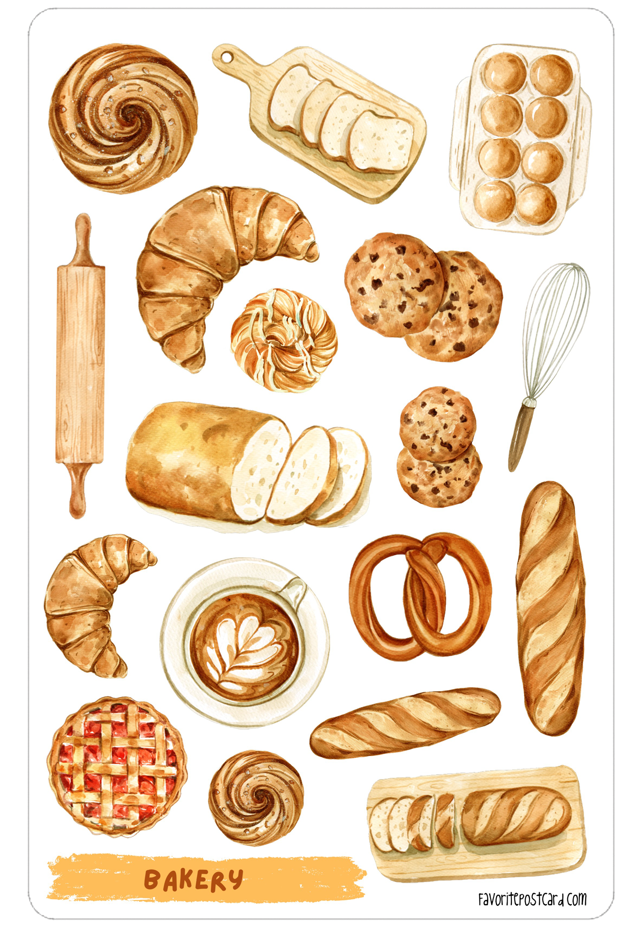 Sticker sheet #278: Bakery - Image 2