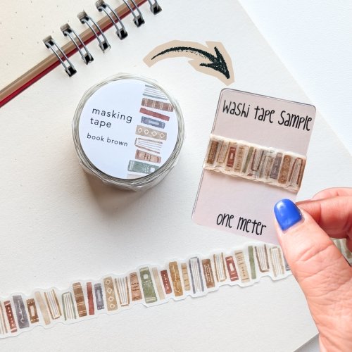 Washi Tape Sample, 1 meter: Books