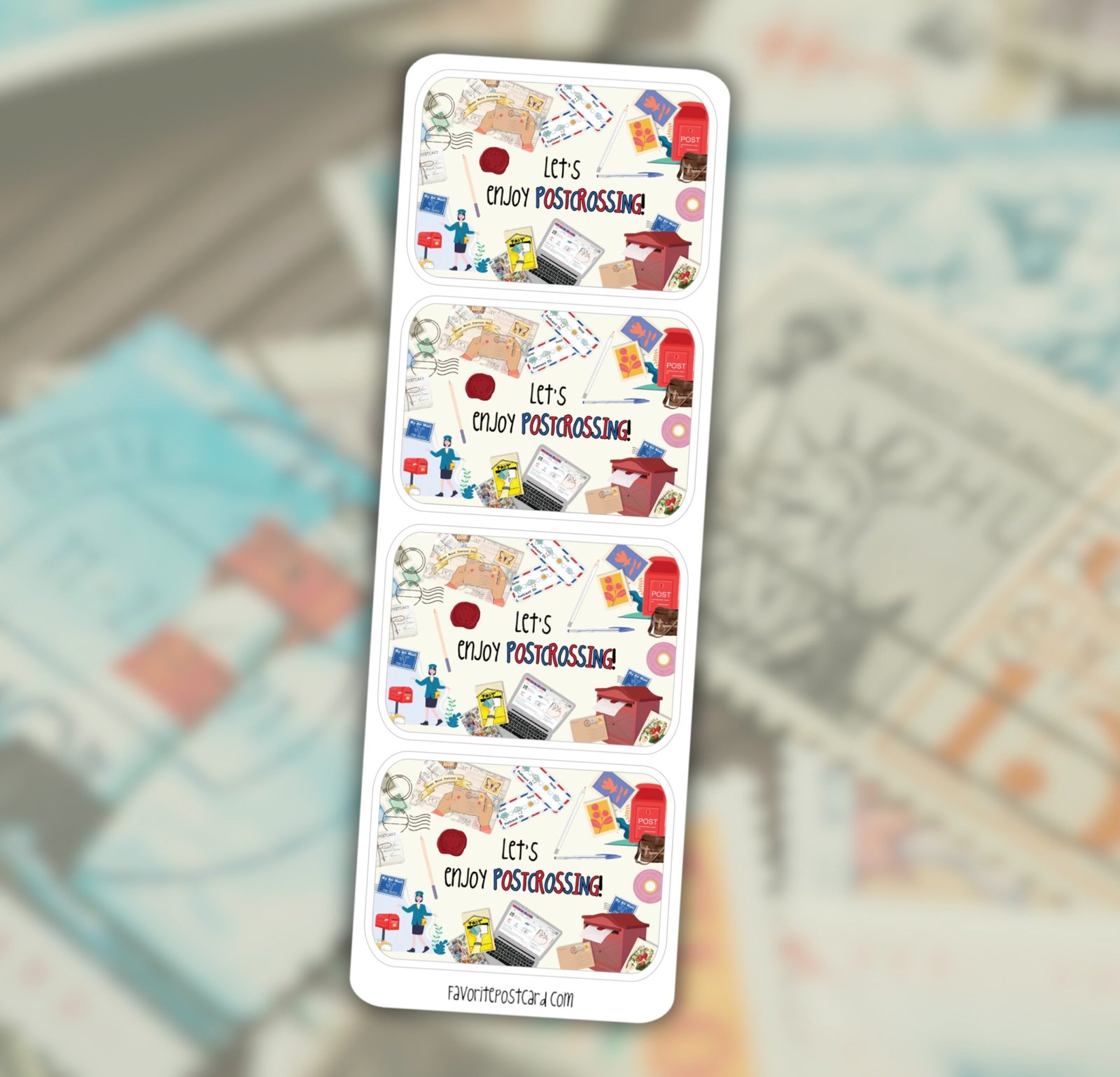 Sticker sheet #277: Let’s Enjoy Postcrossing