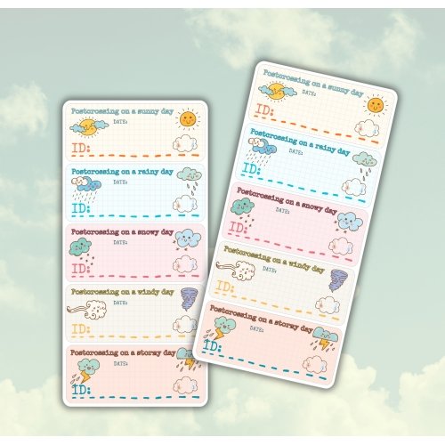 Stickers for Postcrossing: Postcrossing on a different Weather