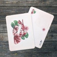 Textured Paper Postcard: Koi Fish