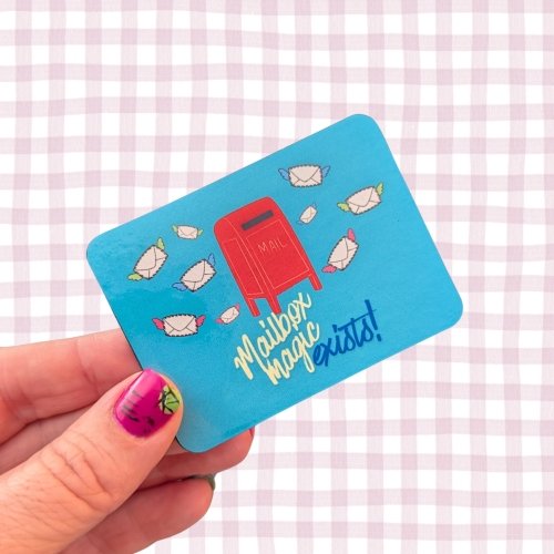 Fridge magnet: Mailbox Magic Exists