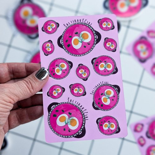 Sticker sheet #296: Šaltibarščiai | Pink Soup