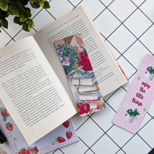 Bookmark #127: Cottage Summer Books & Strawberries