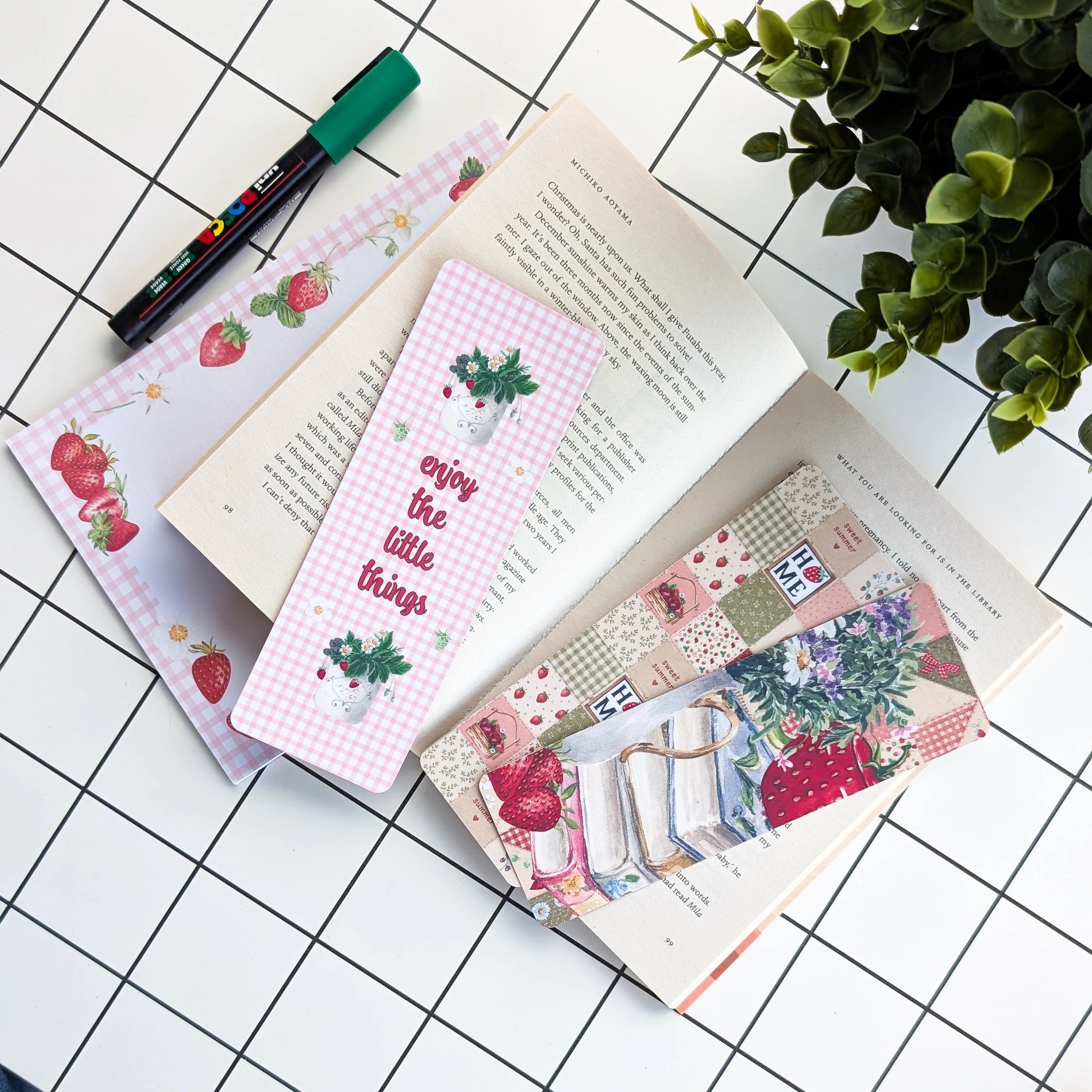 Bookmark #126: Cottage Summer Patchwork - Image 2