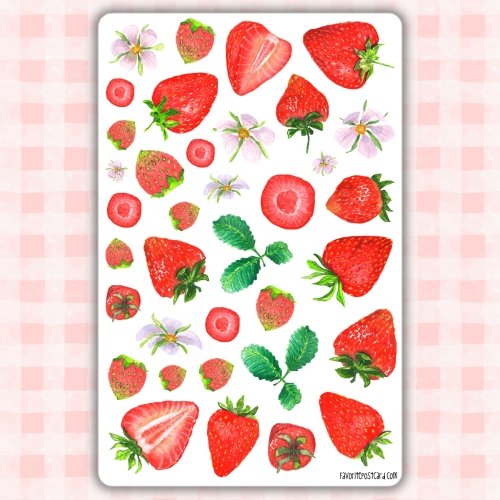 Sticker sheet #294: Strawberries