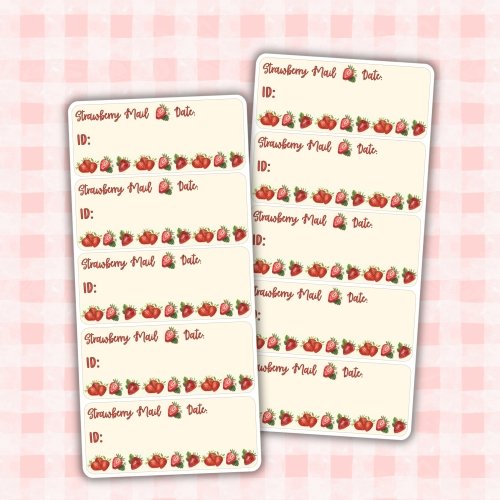 Stickers for Postcrossing: Strawberry Mail
