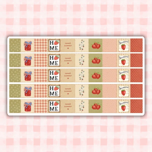 Sticker sheet #295: Cottage Summer Washi Sticker Strips
