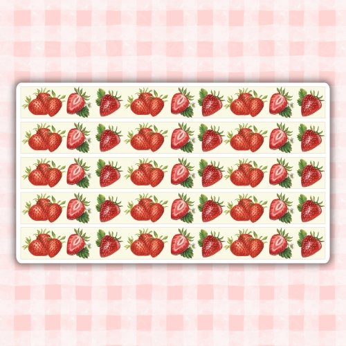 Sticker sheet #295: Strawberries Washi Sticker Strips