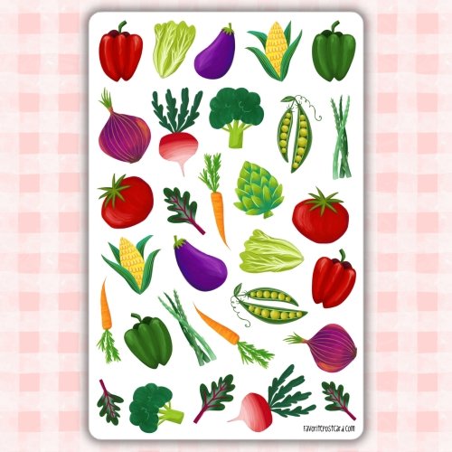 Sticker sheet #291: Vegetables