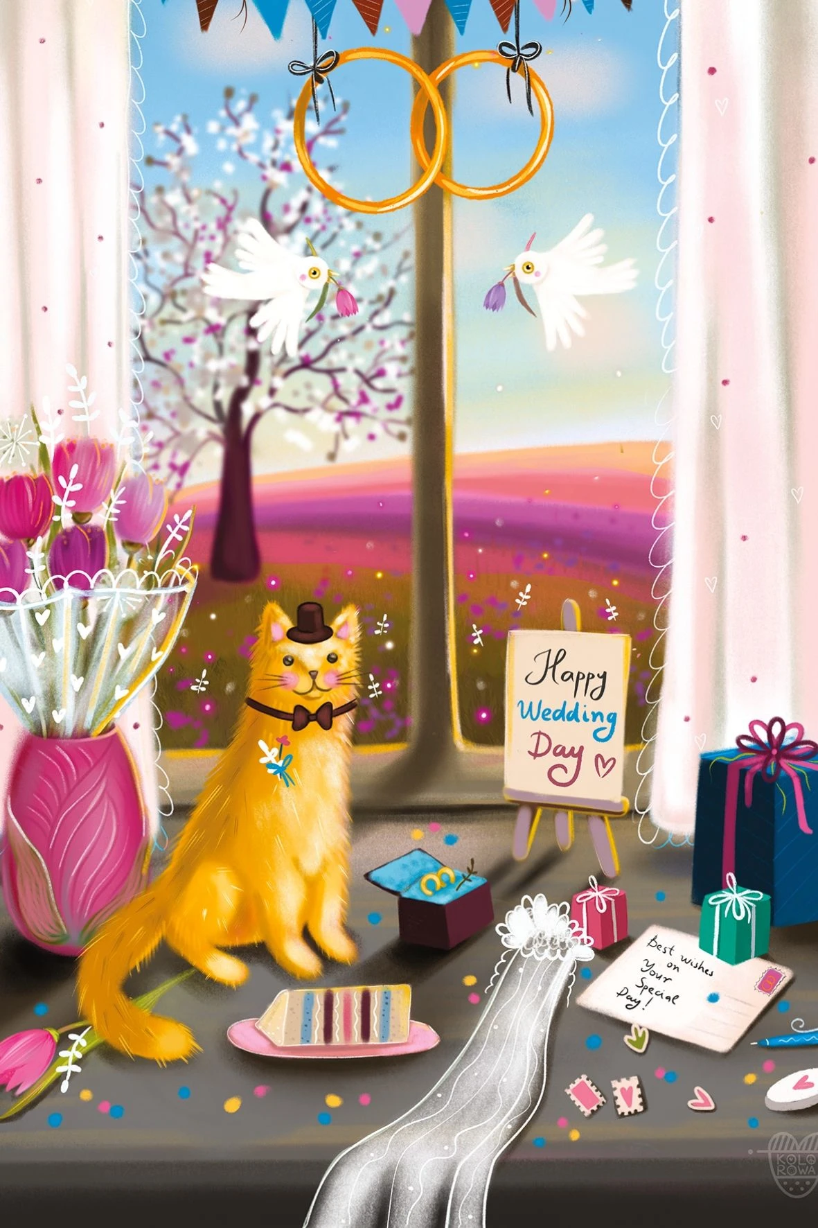 Postcard #2397 | Cat Marluki and Wedding Day