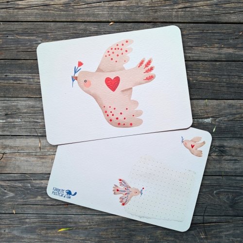 Textured Paper Postcard: Carry Kindness