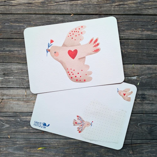 Textured Paper Postcard: Carry Kindness
