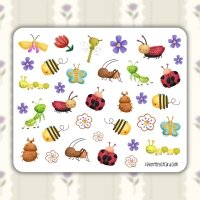 Tiny Postcard Stickers | Little Bugs