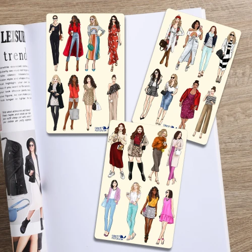 Fashion Girls Sticker Sheet Set | 3 Sheets