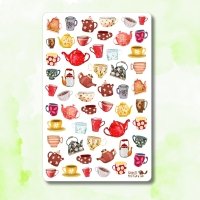 Tiny Postcard Stickers | Tea