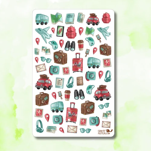Tiny Postcard Stickers | Traveling