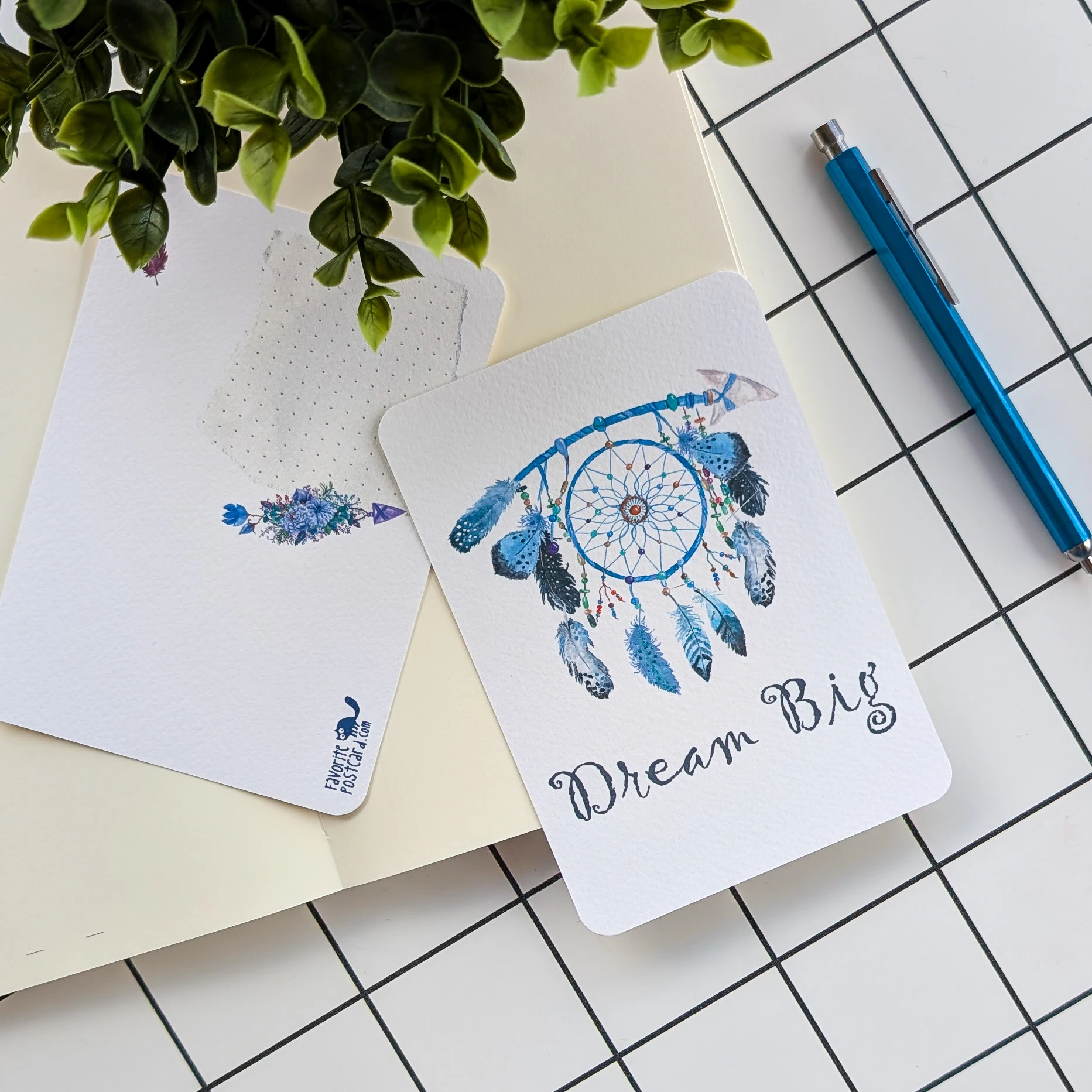 Textured Paper Postcard: Dream Big