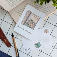 Textured Paper Postcard: Here’s to Your Next Chapter