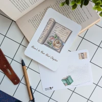 Textured Paper Postcard: Here’s to Your Next Chapter