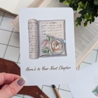 Textured Paper Postcard: Here’s to Your Next Chapter - Image 4