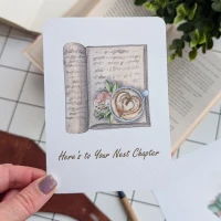 Textured Paper Postcard: Here’s to Your Next Chapter - Image 4