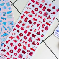 Tiny Postcard Stickers | Red Things - Image 5