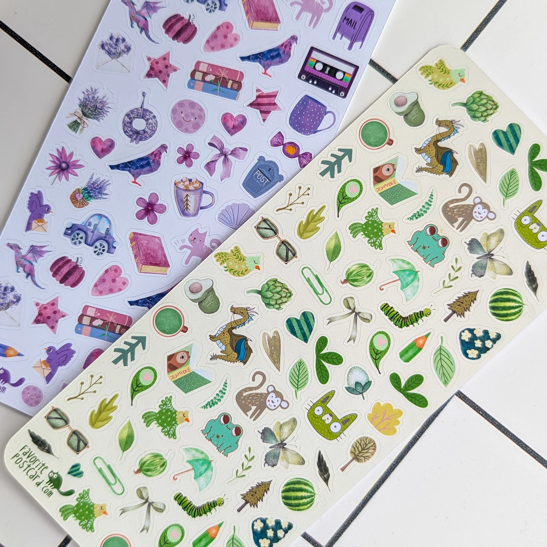 Tiny Postcard Stickers | Green Things - Image 2