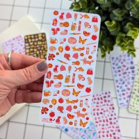 Tiny Postcard Stickers | Orange Things - Image 2