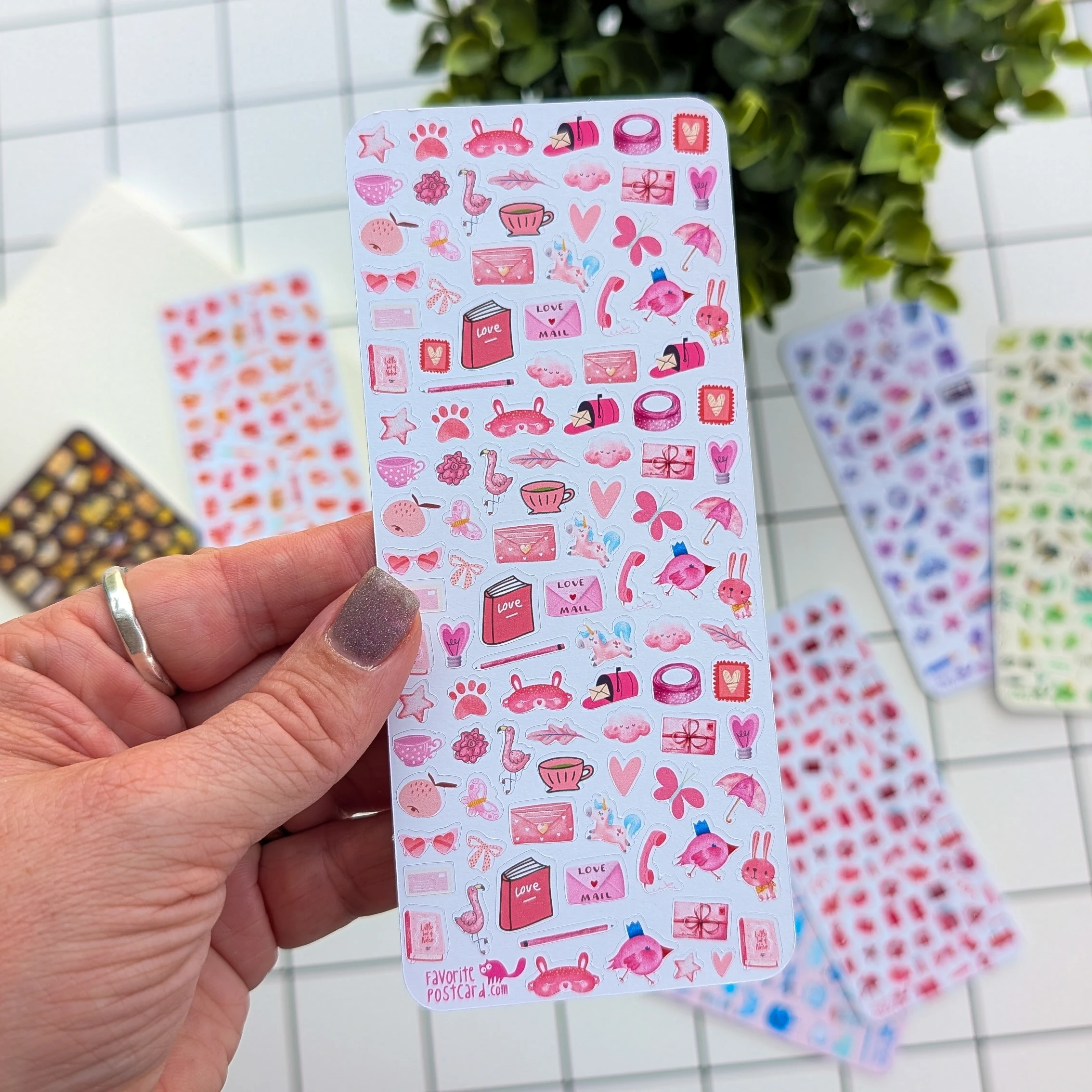 Tiny Postcard Stickers | Orange Things - Image 4
