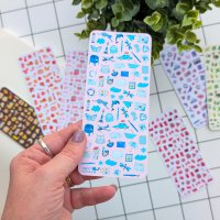 Tiny Postcard Stickers | Blue Things