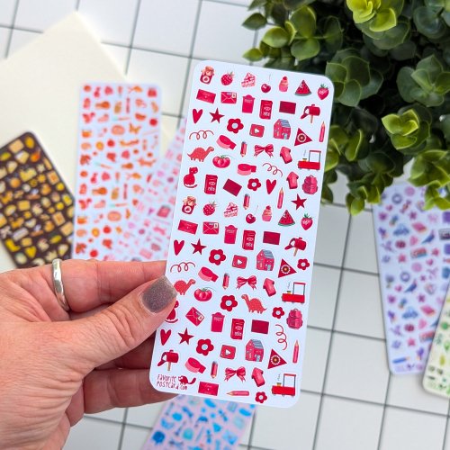 Tiny Postcard Stickers | Red Things