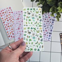 Tiny Postcard Stickers | Green Things - Image 4