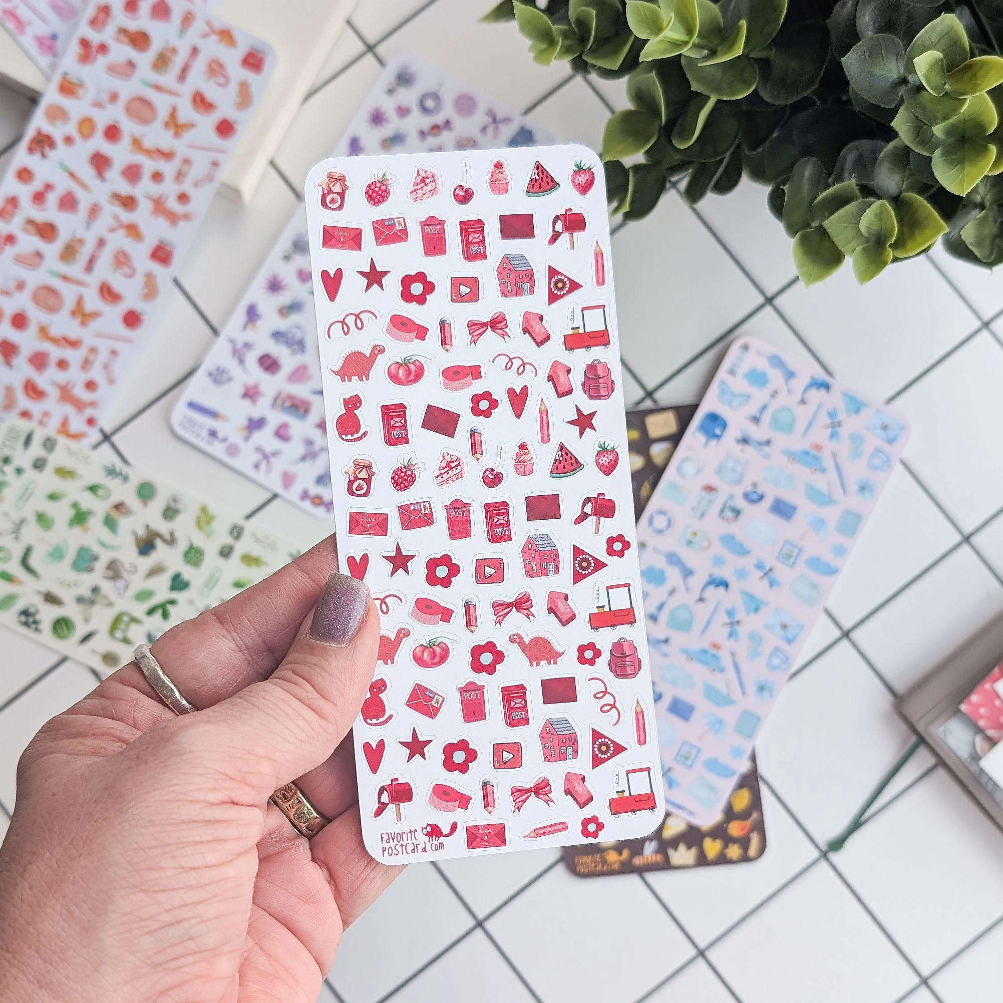 Tiny Postcard Stickers | Orange Things - Image 3