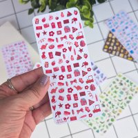 Tiny Postcard Stickers | Red Things - Image 4
