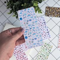 Tiny Postcard Stickers | Blue Things - Image 3