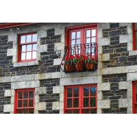 Postcard #2422 | Red Windows and Flower Balcony