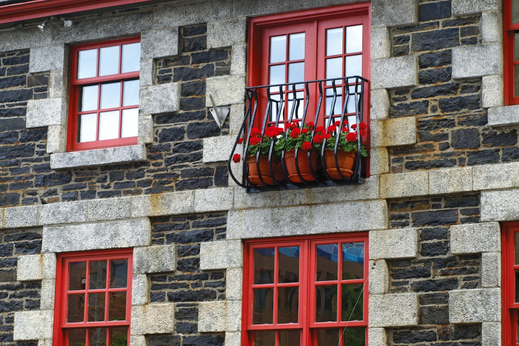 Postcard #2422 | Red Windows and Flower Balcony