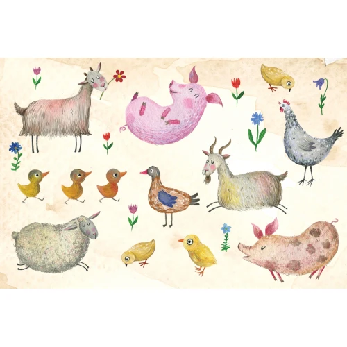 Postcard #2406 | Farm Animals