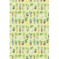 Postcard #2427 | Potted Plants Pattern
