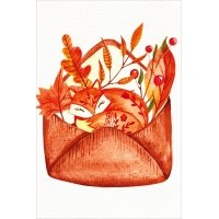 Postcard #2441 | Autumn Fox in an Envelope