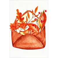 Postcard #2441 | Autumn Fox in an Envelope