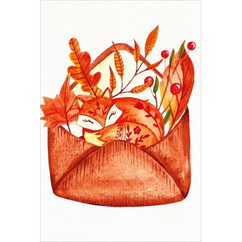 Postcard #2441 | Autumn Fox in an Envelope
