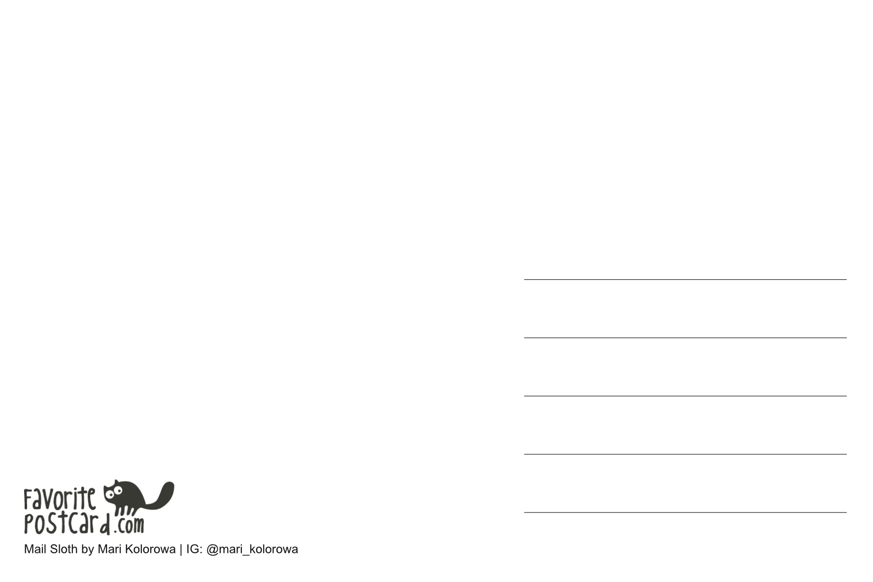 Postcard #2442 | Sloth Mail - Image 2