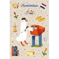 Postcard #2444 | Goose on Tour - Amsterdam