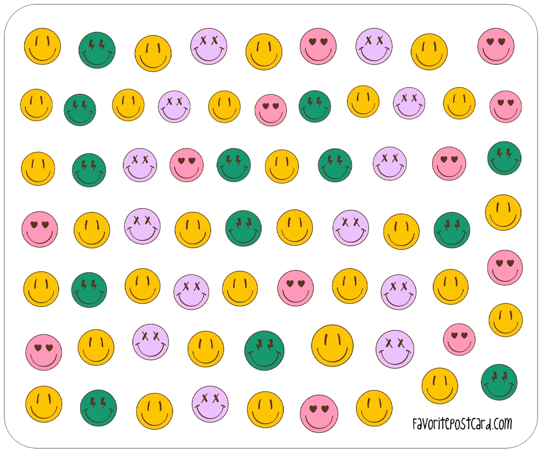 Tiny Postcard Stickers | Smiles - Image 2