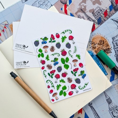 Sticker sheet: Forest Finds