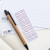 Sticker sheet: Happy World Postcard Day Label