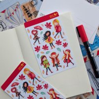 Sticker sheet: Autumn Girls