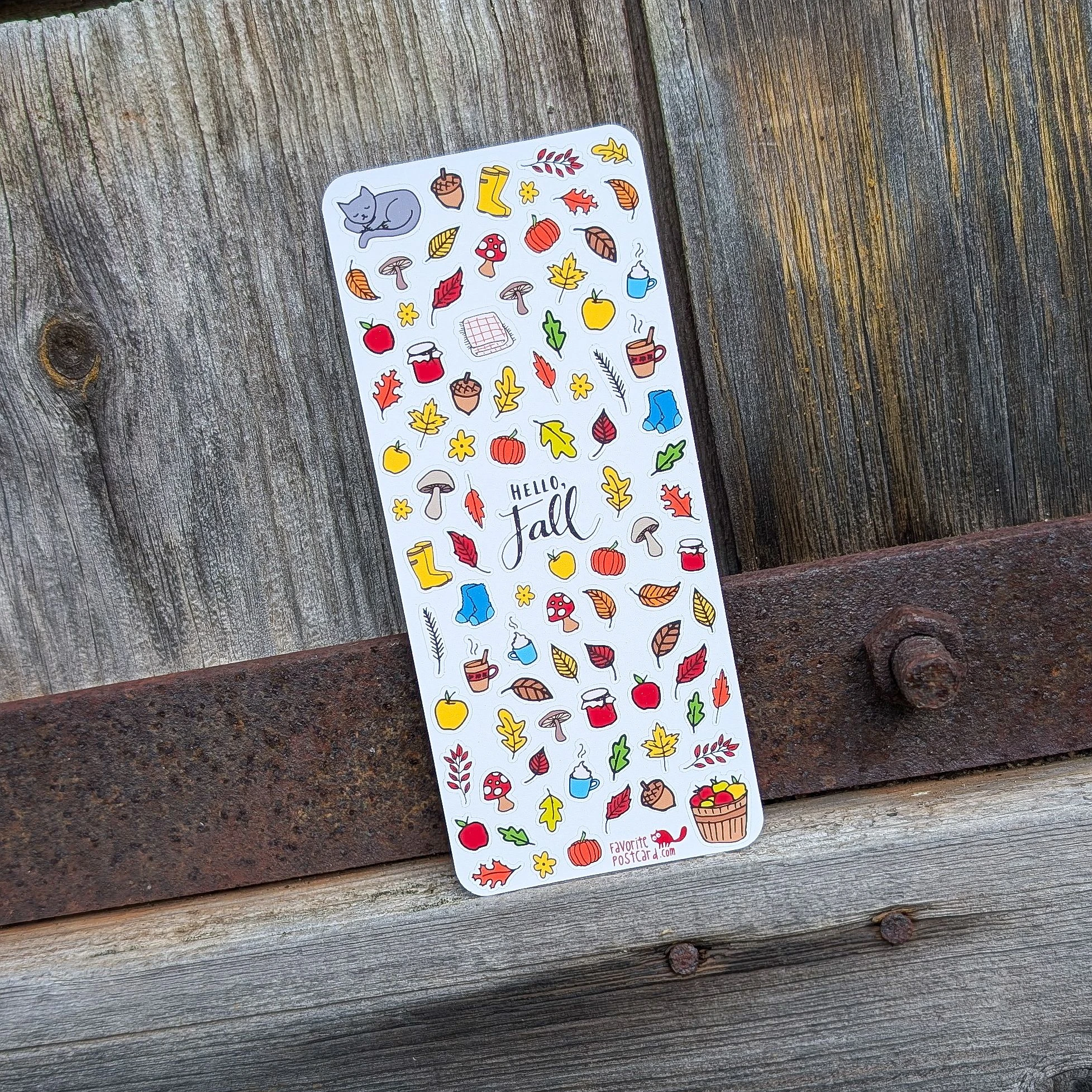Tiny Postcard Stickers | Hello Fall - Image 2